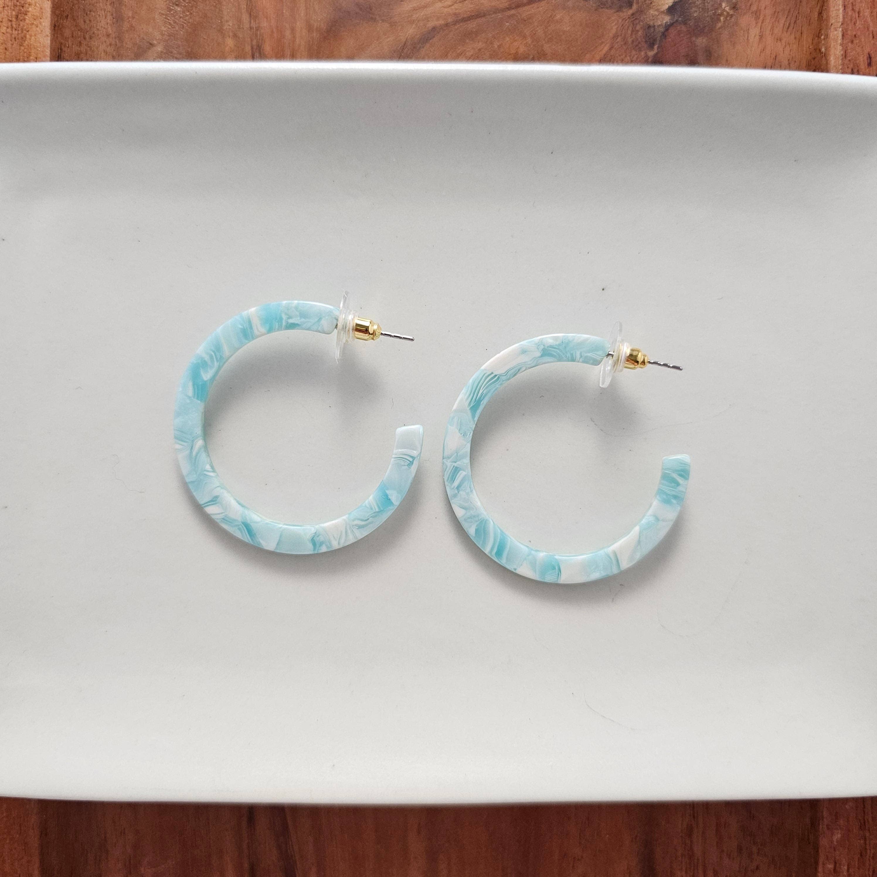 Camy Hoops - Aquamarine // Earrings, Gifts