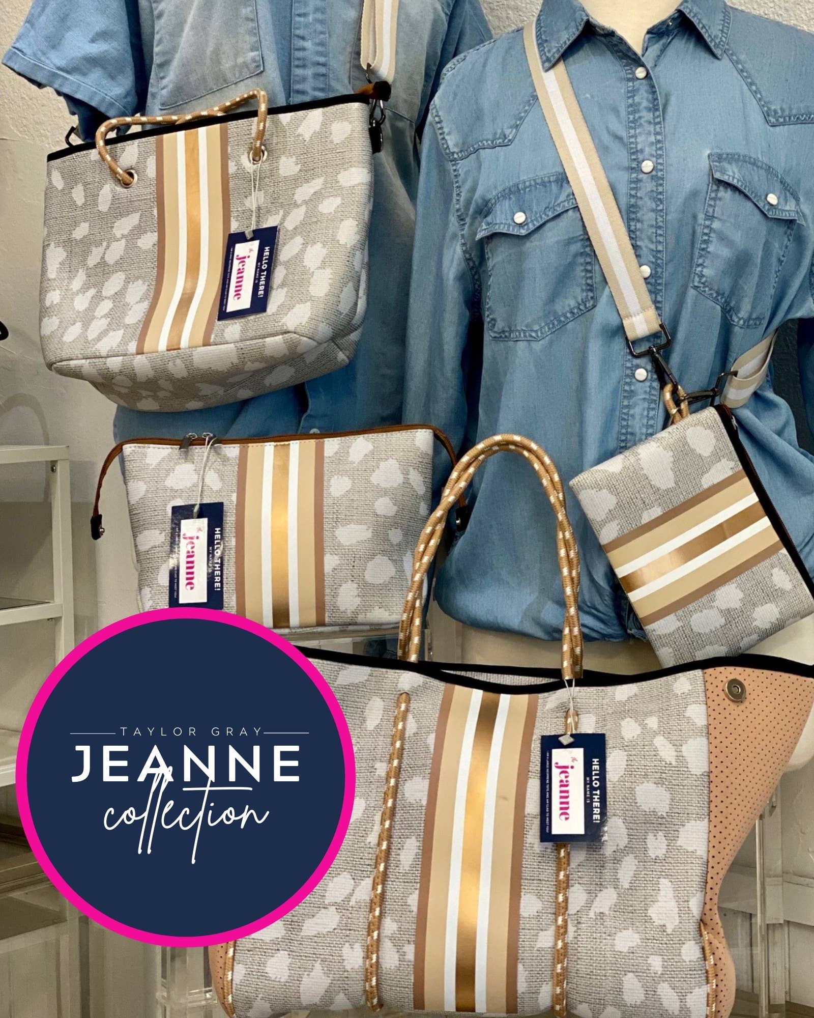 The Jeanne Mini Neoprene Tote and Wristlet | shoptaylorgray
