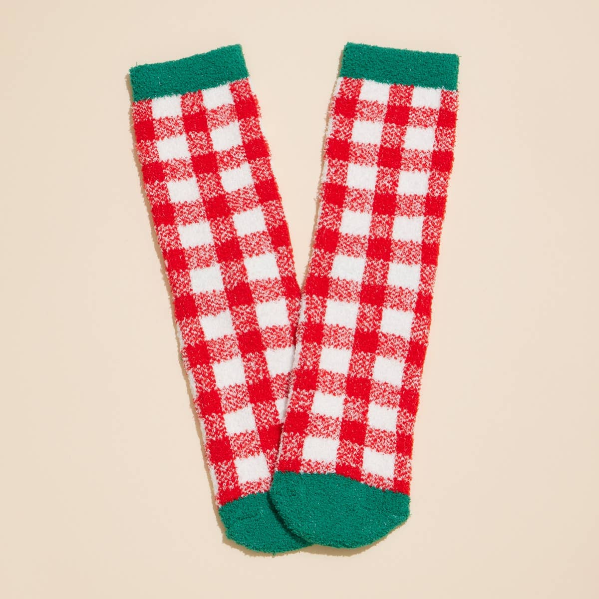Christmas Fuzzy Socks Assorted Pack of 4: Assorted / One / 4DS98001