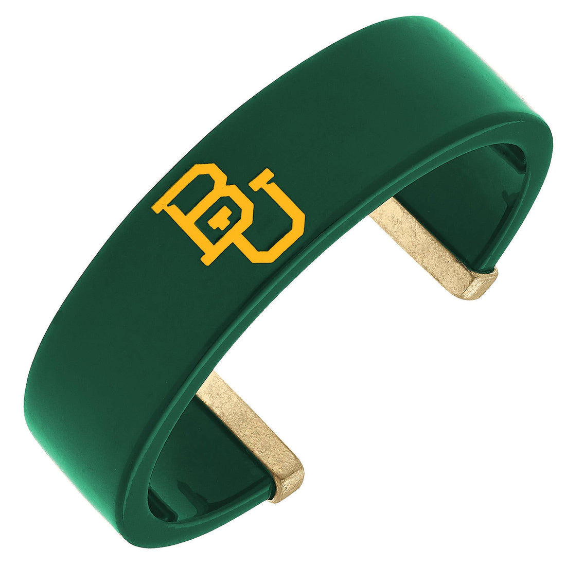 Baylor Bears Resin Logo Cuff Bracelet in Green