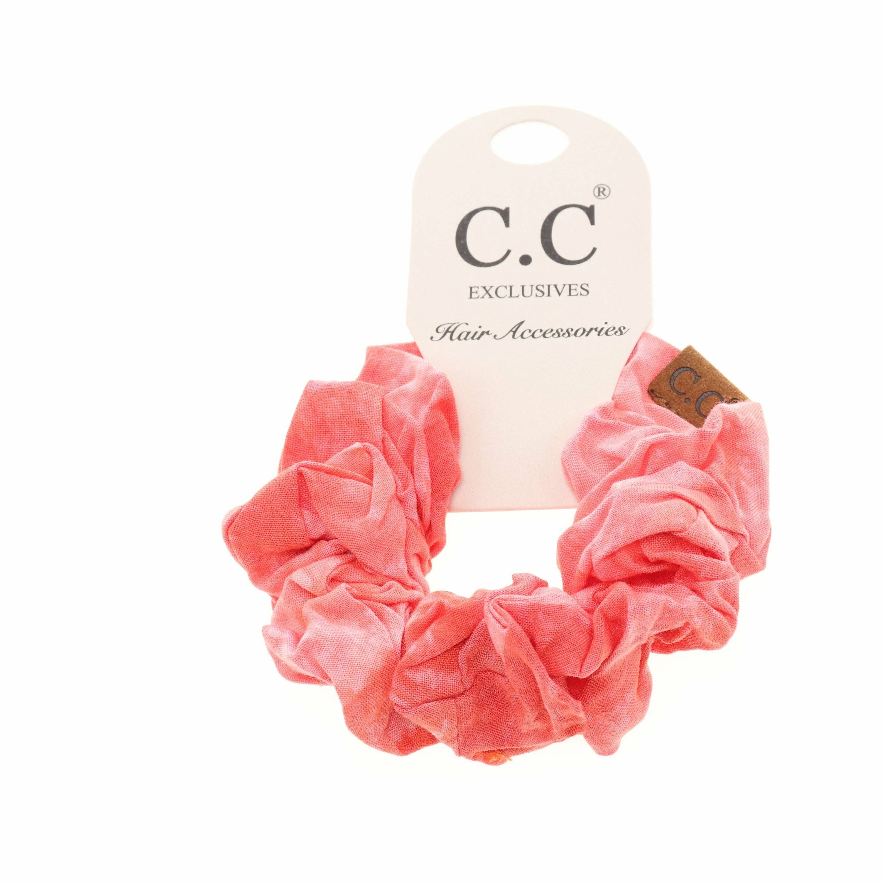 C.C Tie Dye Scrunchie: Coral