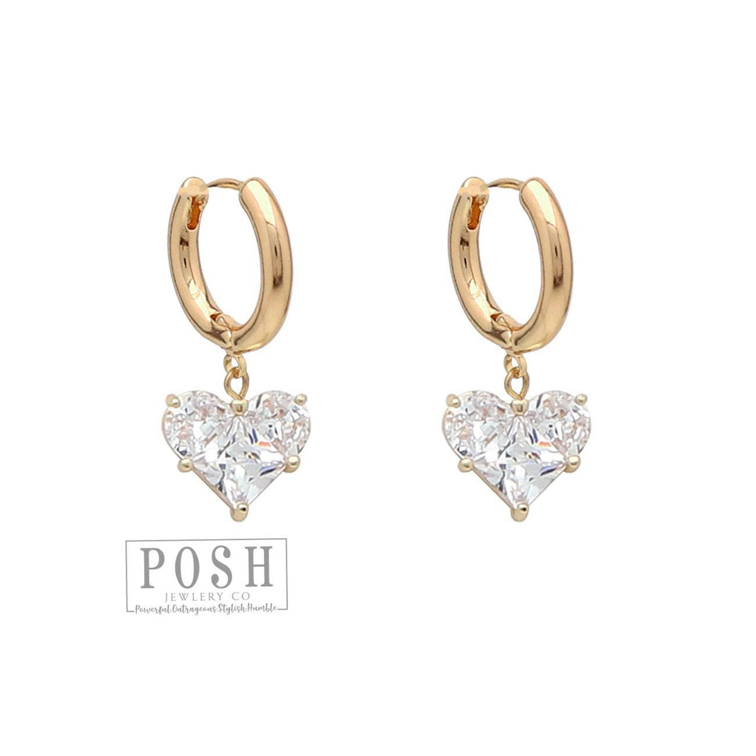 Heart hoop earring: Rose Gold