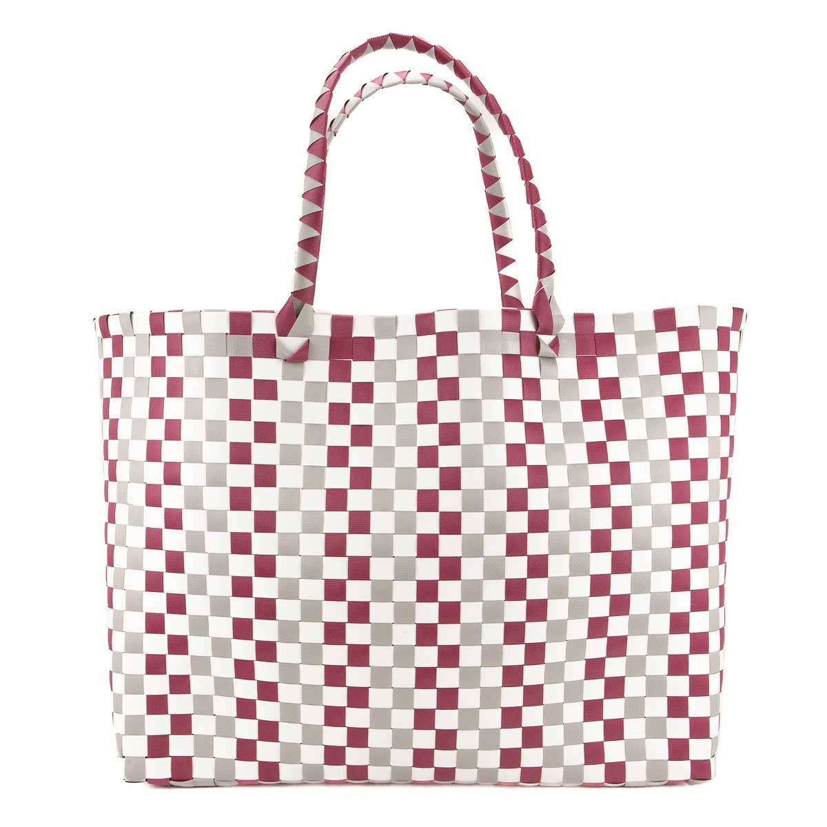 The Royal Standard Campus Pride Woven Tote Maroon/Gray 17x14x5