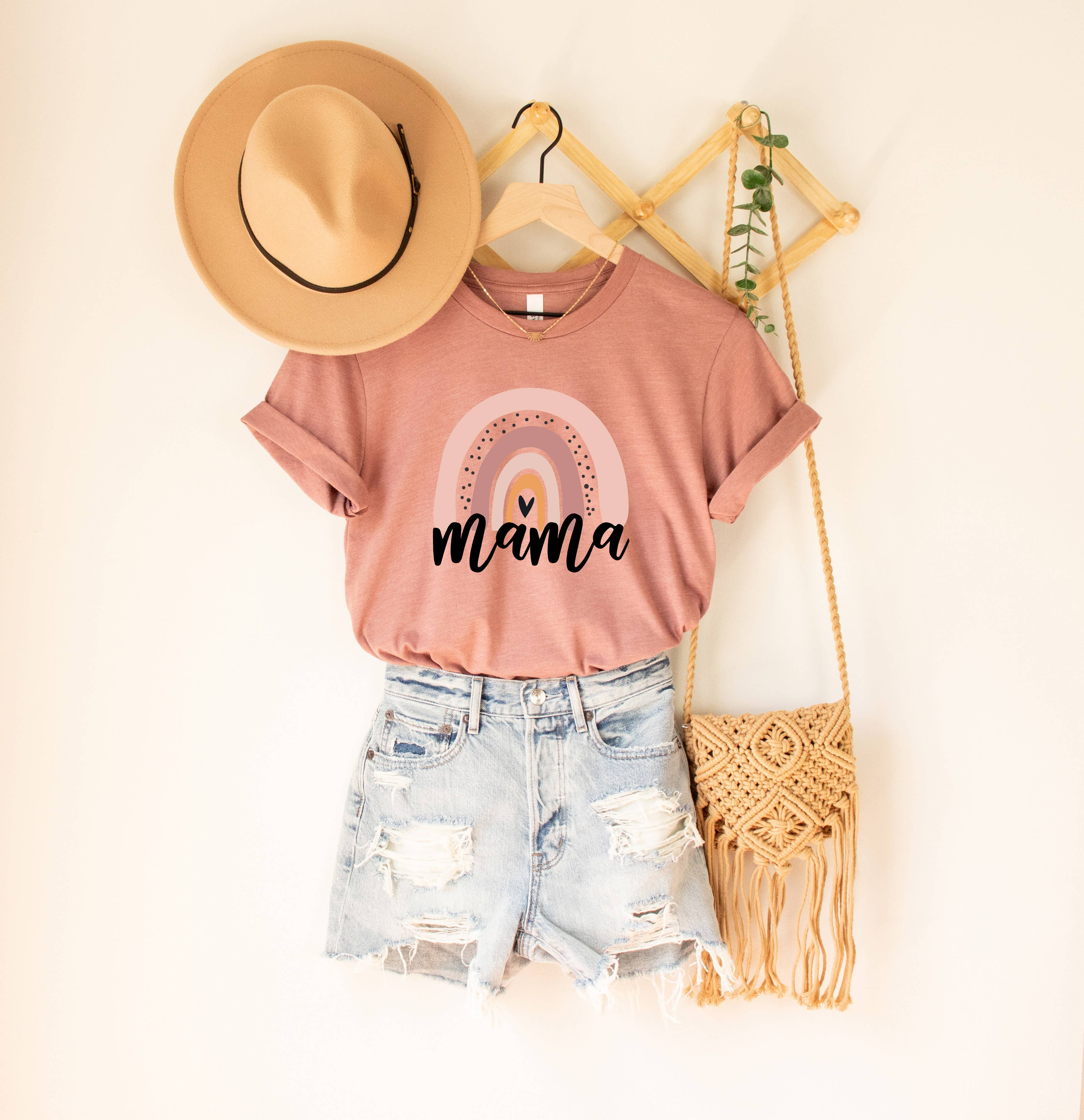 Rainbow Mama Shirt, Blessed Mama, Mother&