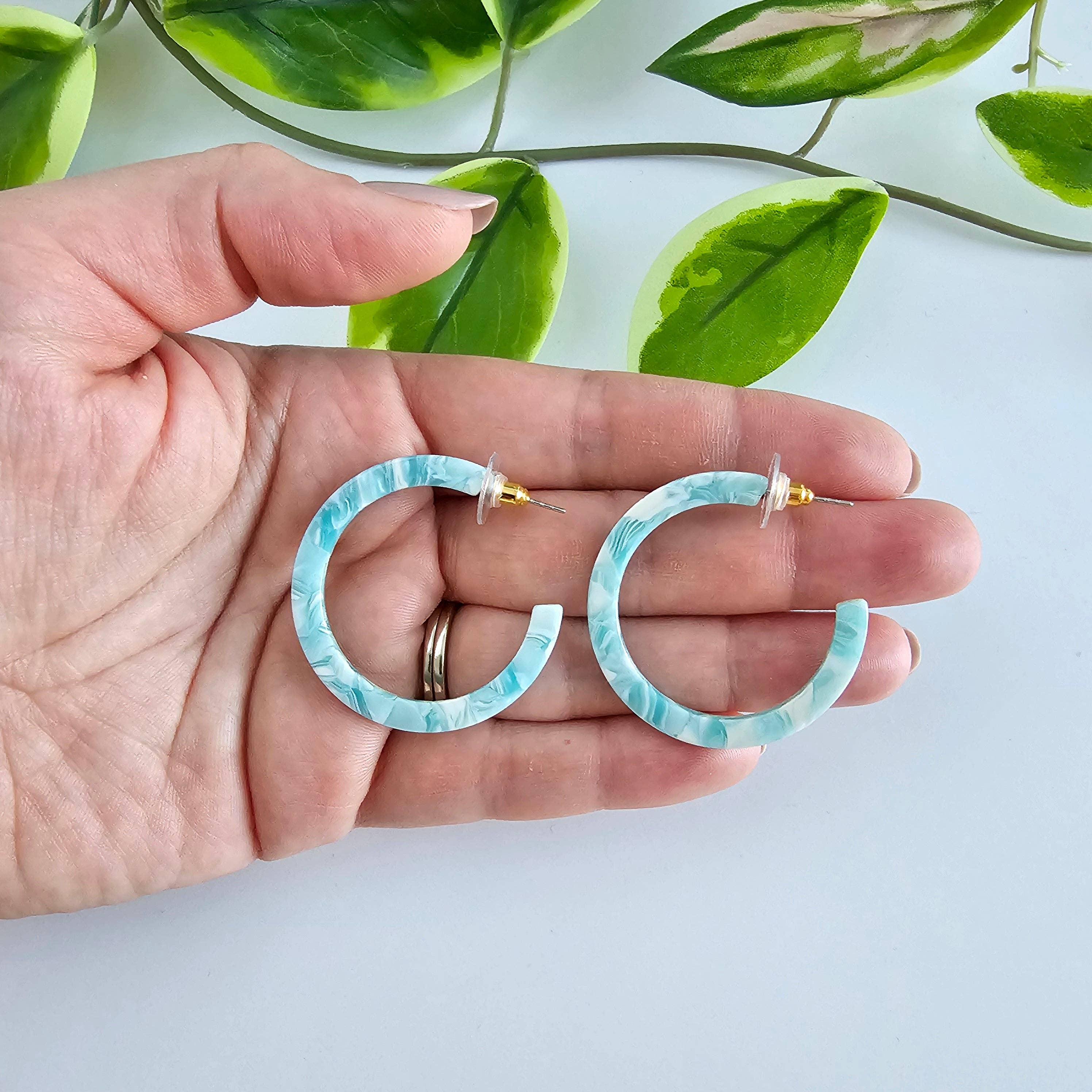 Camy Hoops - Aquamarine // Earrings, Gifts