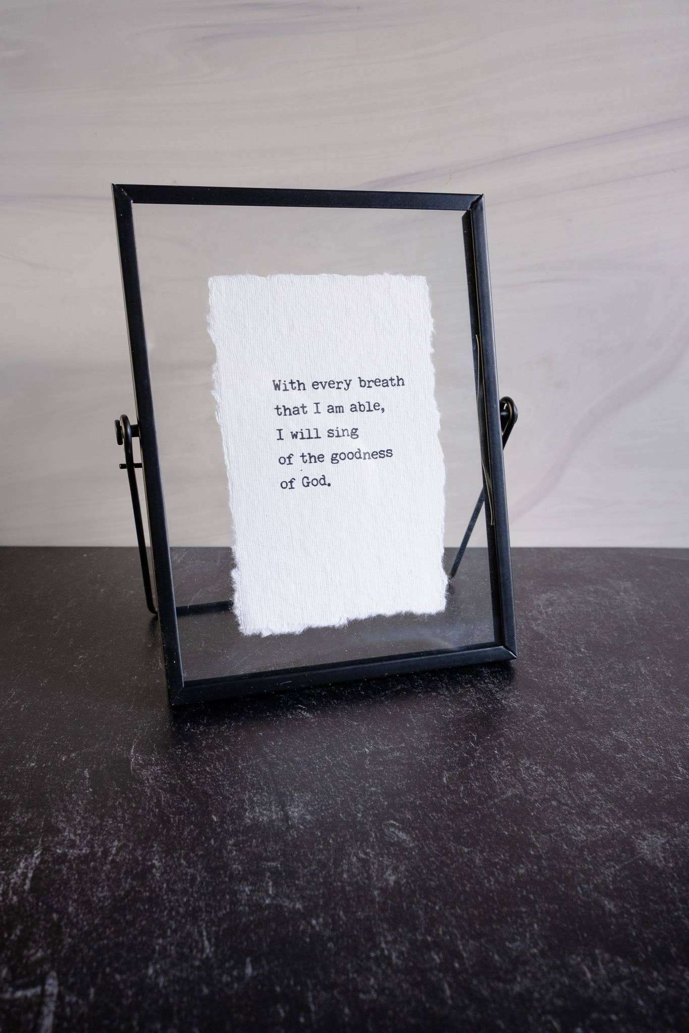C.S. Lewis Quote | Vintage Linen Print Floating Frame: Sometimes fear does not subside- by Hart Design Co