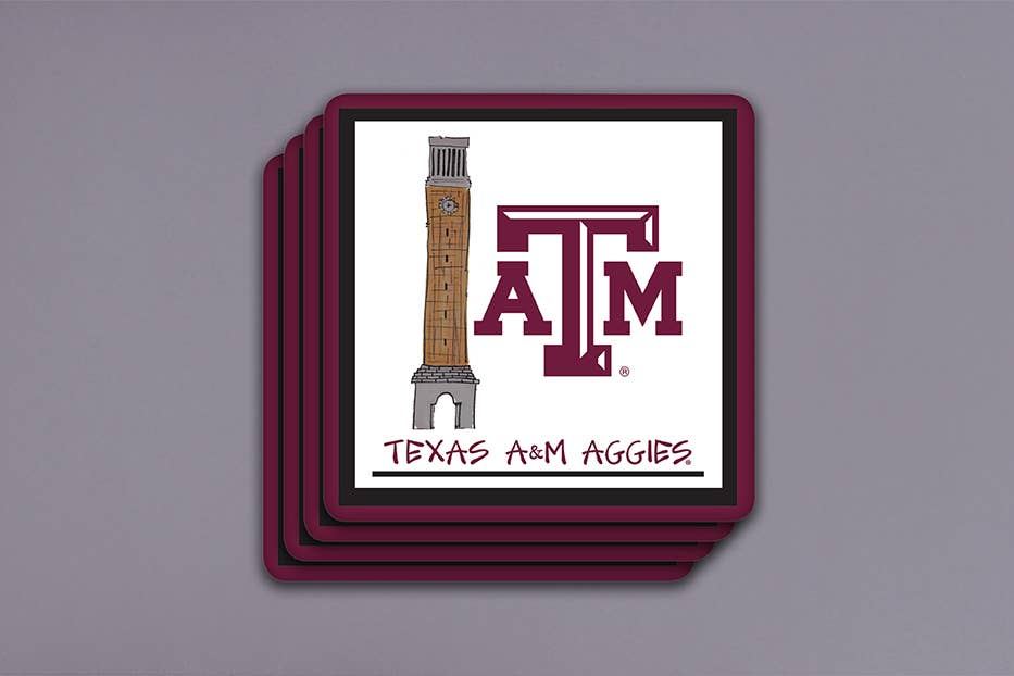 TX AM 4pc Coaster Set