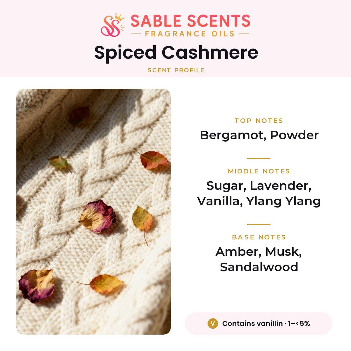 Spiced Cashmere Fragrance Oil: 1 oz