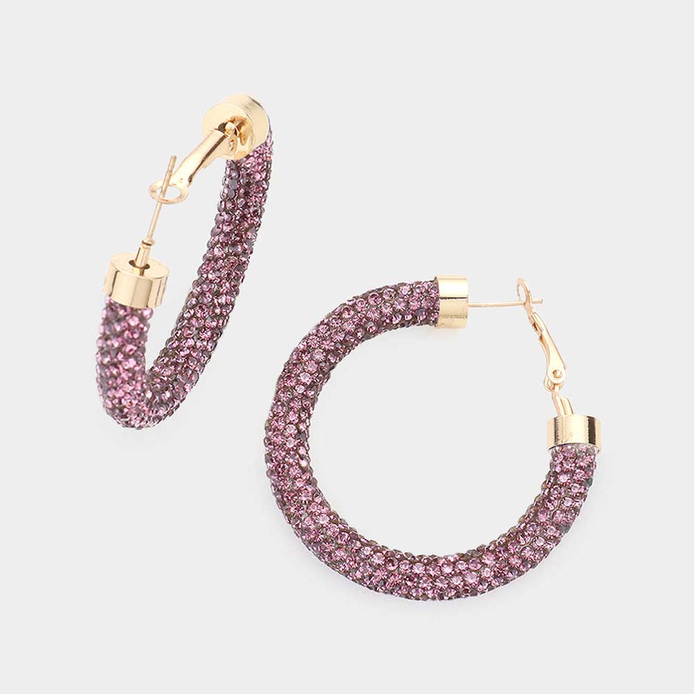 Rhinestone Pave Hoop Earrings
: Rdmt