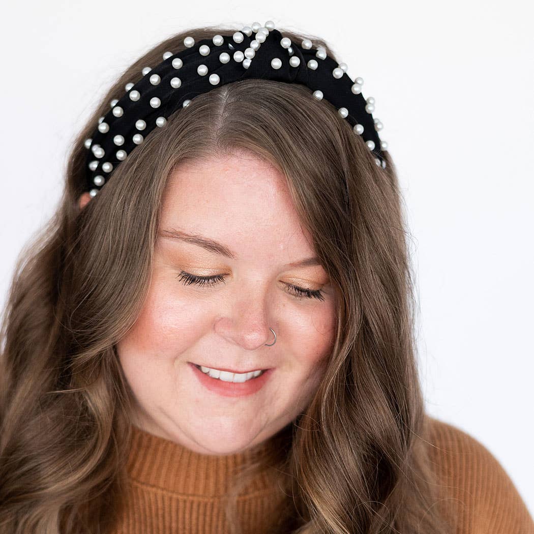 Paige Satin Headband: Berry