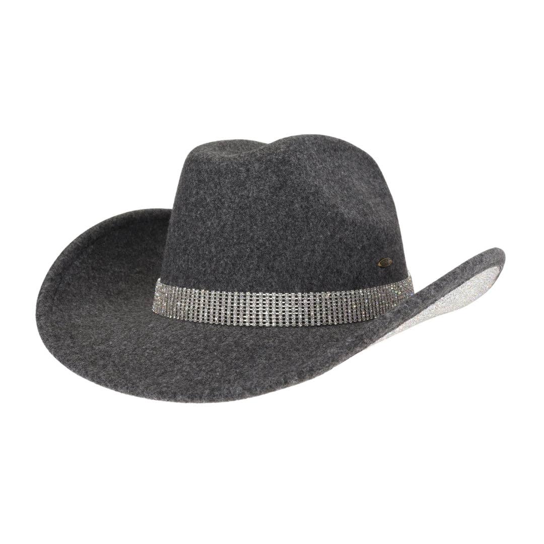 Tinseltown Rhinestone Cowboy Hat VCC0073: Hot Pink/Clear