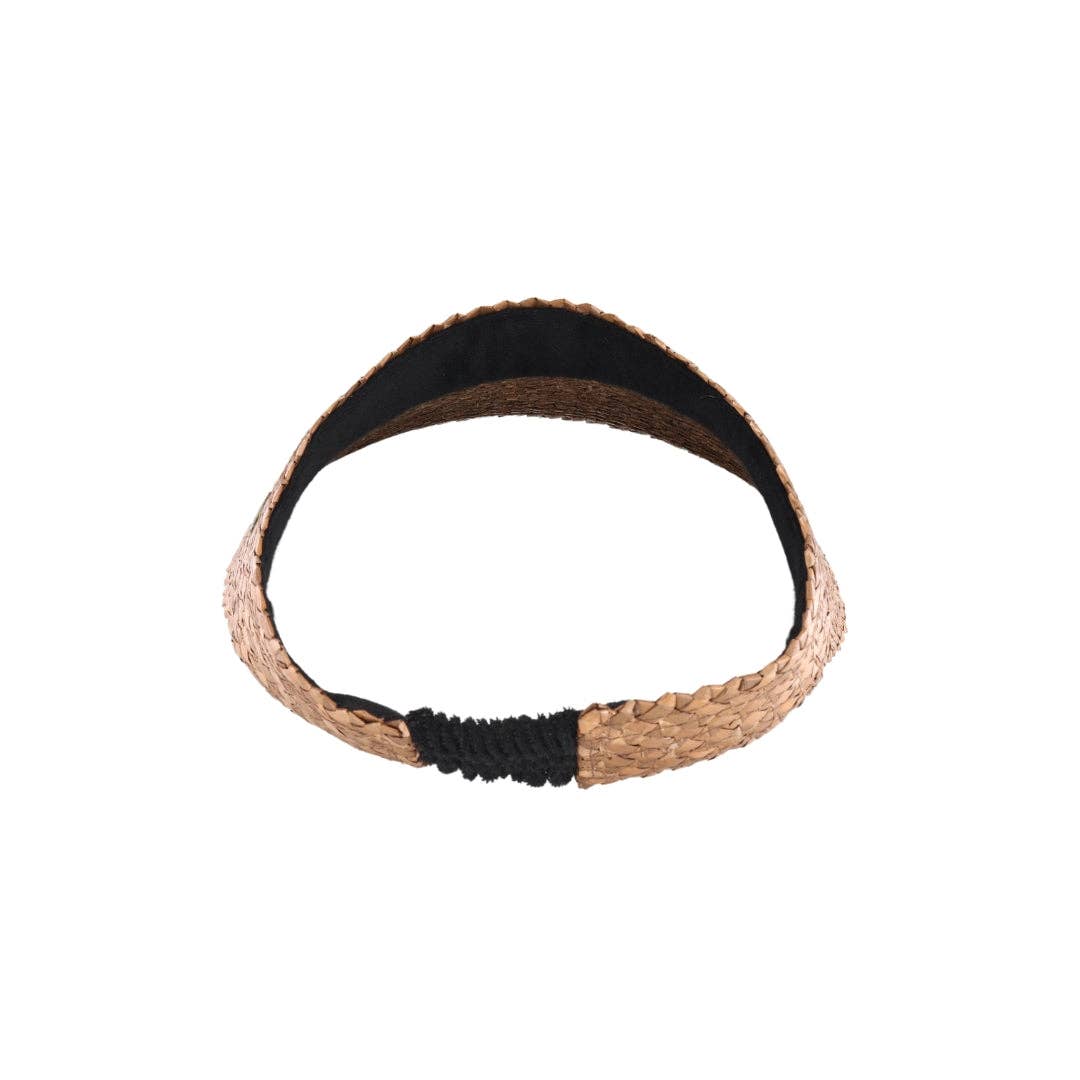 Textured Wheat Straw C.C Sun Visor SVE0053: Brown