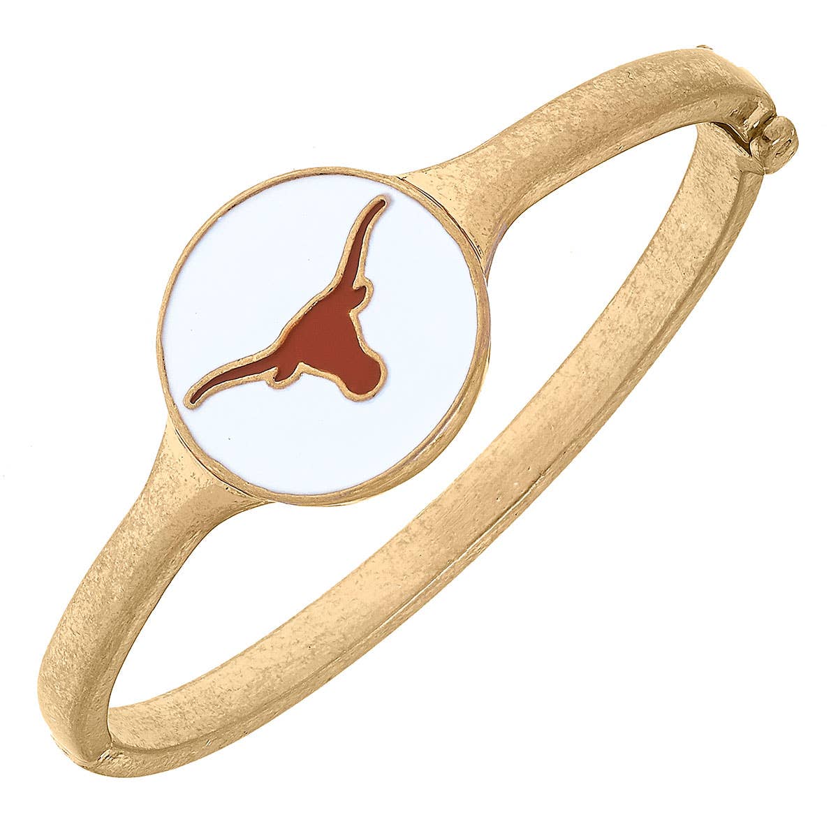 Texas Longhorns Enamel Statement Hinge Bangle: Burnt Orange