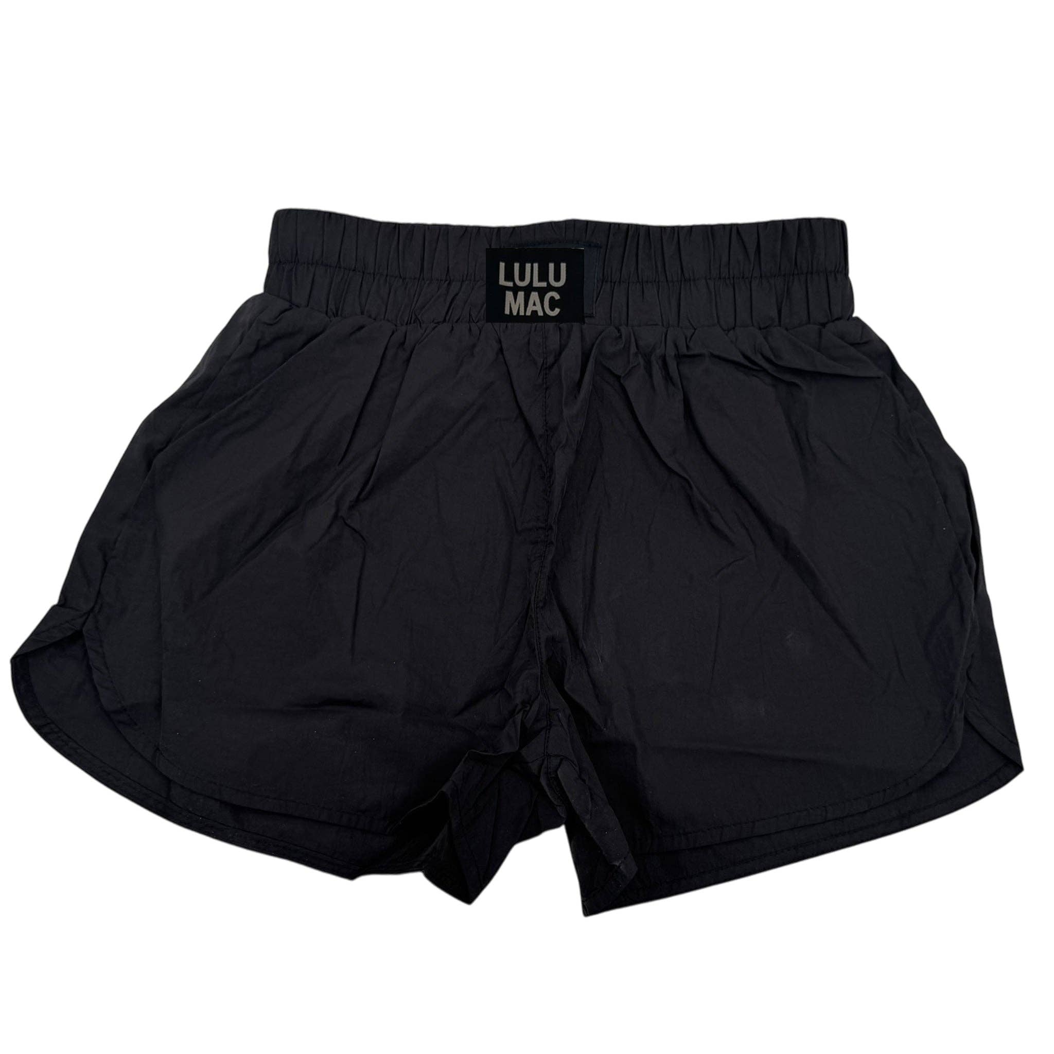 DD-SHORT BLACK LULU MAC SOLID SHORTS: BLACK / XSmall