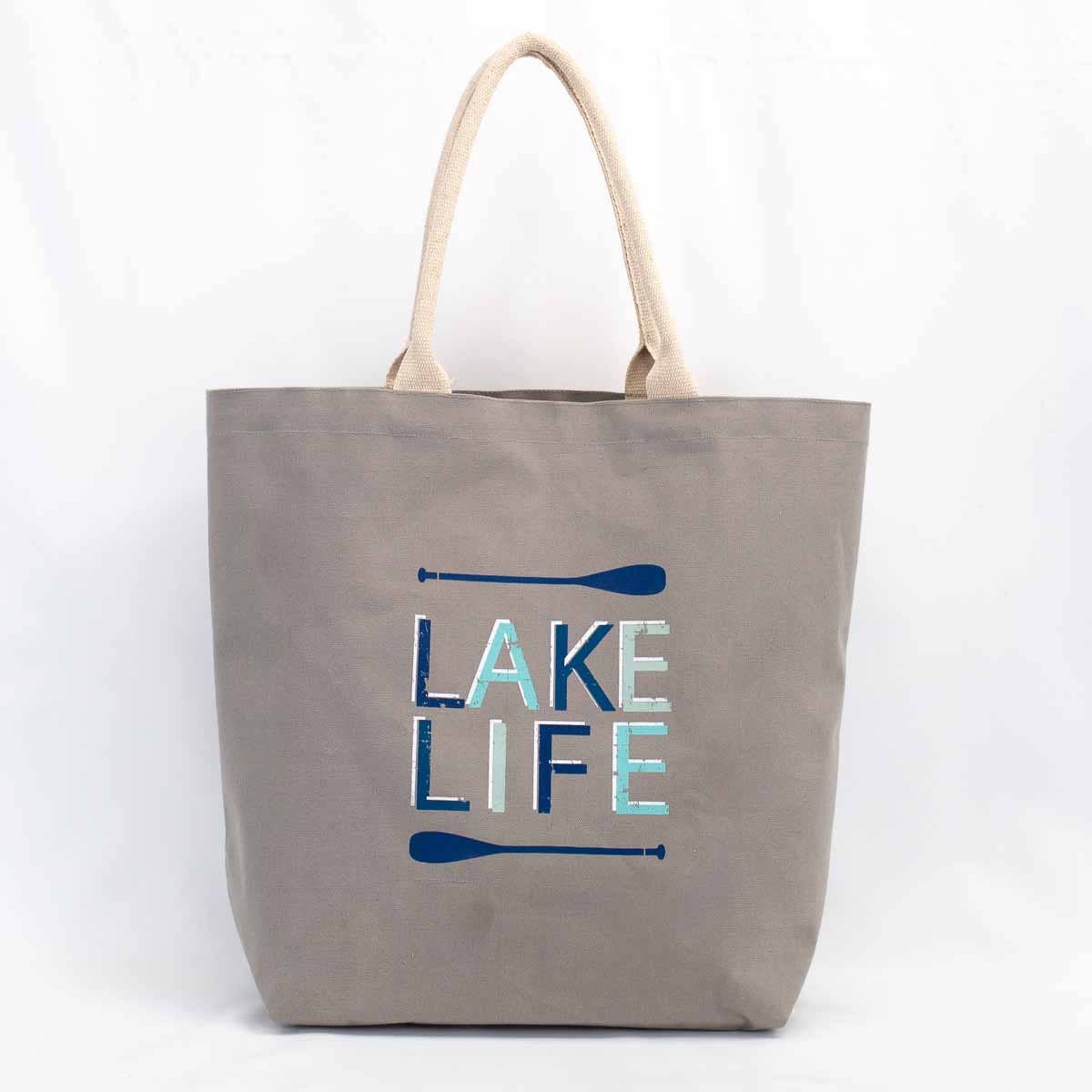 Lake Life Coast Tote Gray/Blue 20x17x6.5