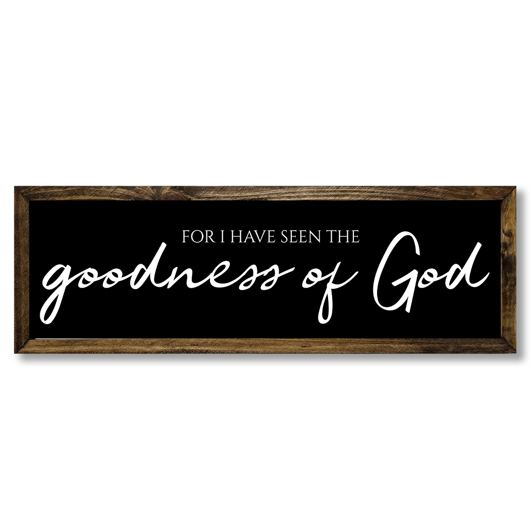 TIMBERLAND FRAME GOODNESS OF GOD: 8"X24"