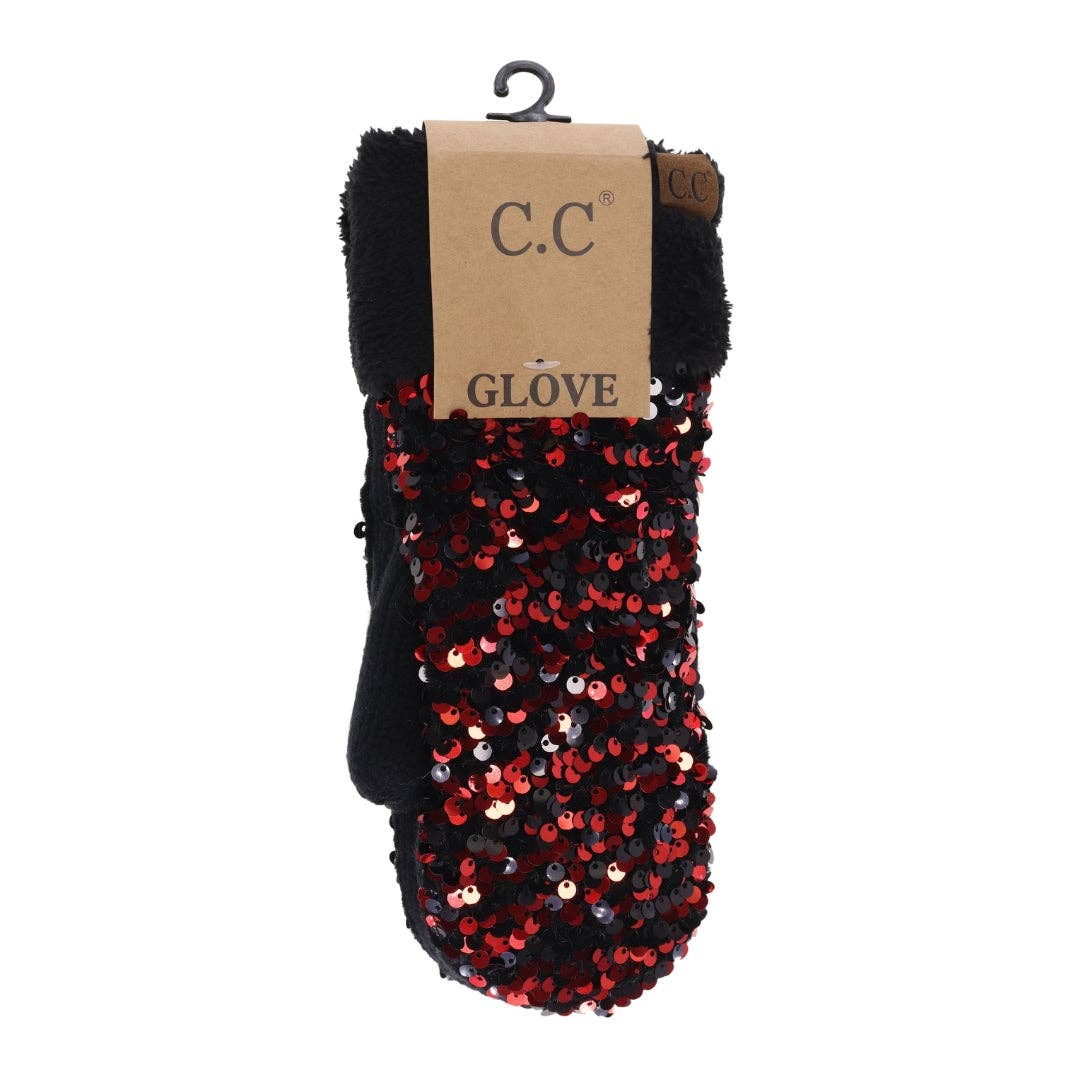 Sequin C.C Mittens MTE0012: Black