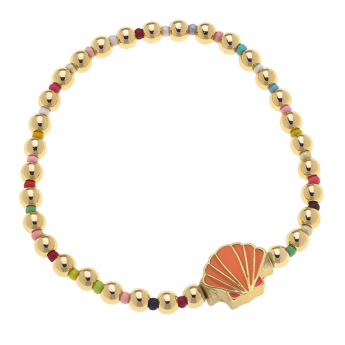 Roxy Rainbow Beaded Children’s Bracelet: Red