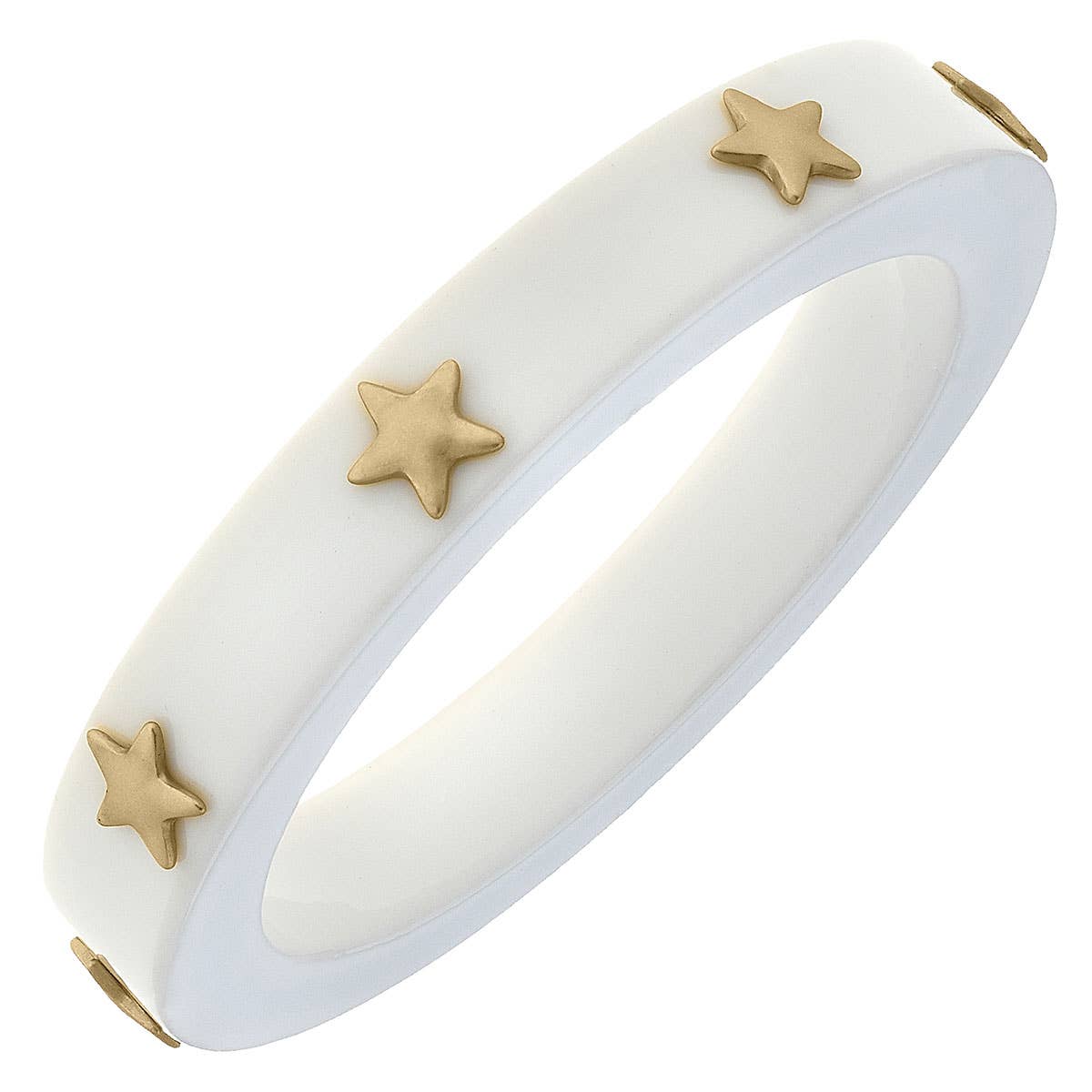 Liberty Star Resin Bangle: White