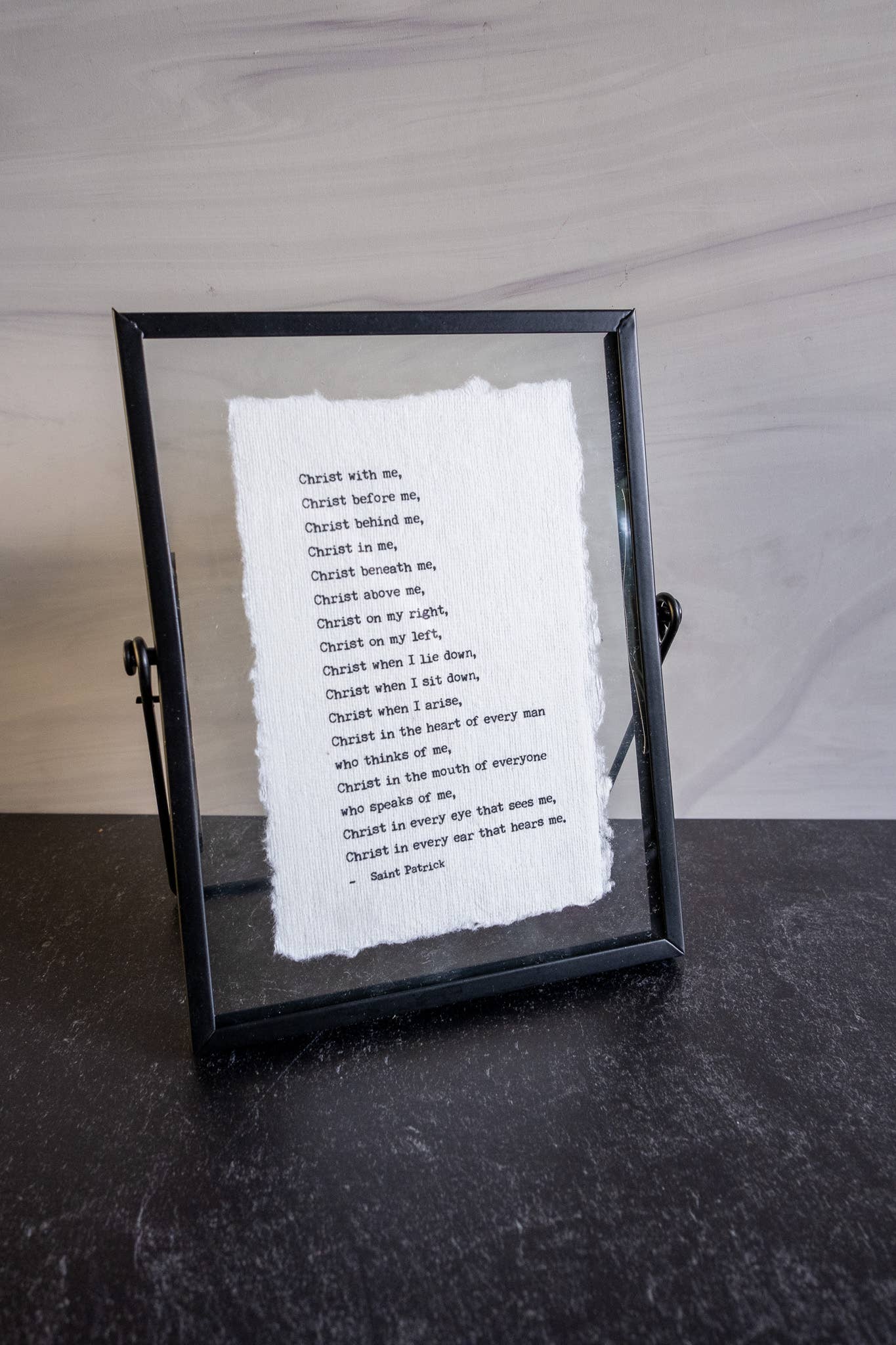 C.S. Lewis Quote | Vintage Linen Print Floating Frame: Sometimes fear does not subside- by Hart Design Co