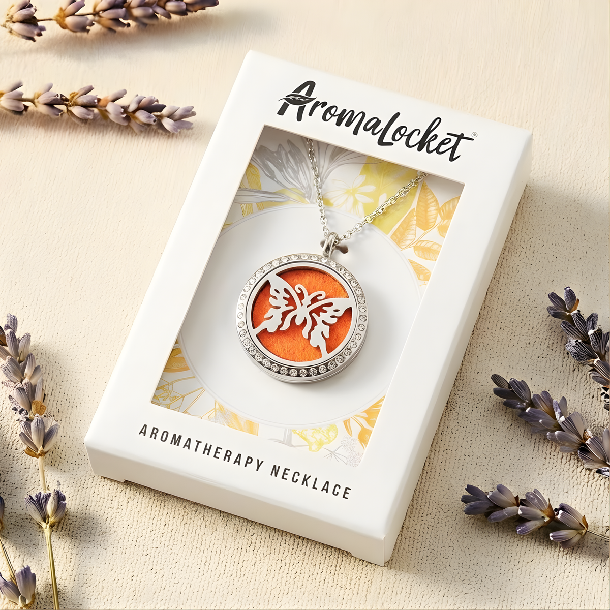 Butterfly Essential Oil Diffuser Necklace