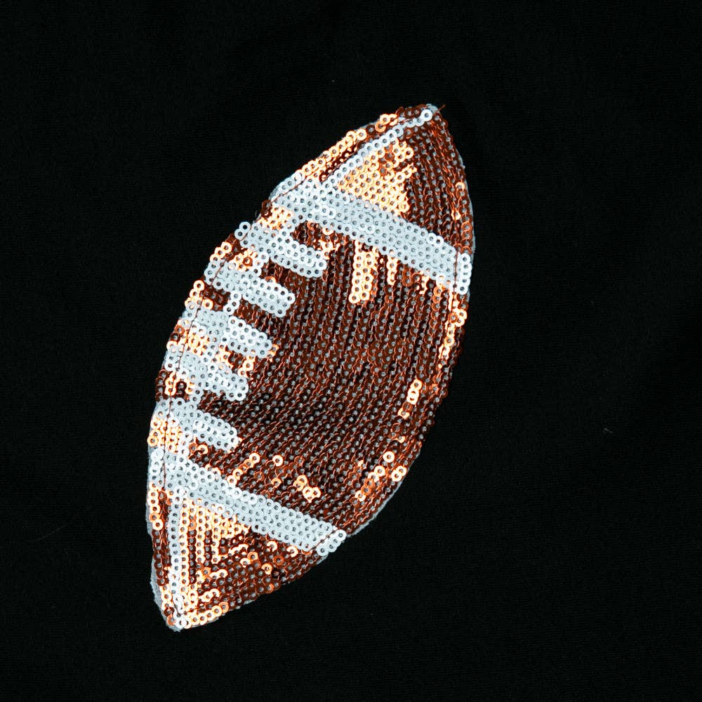 Football Pullover w Sequins White with Sequins Football / SM