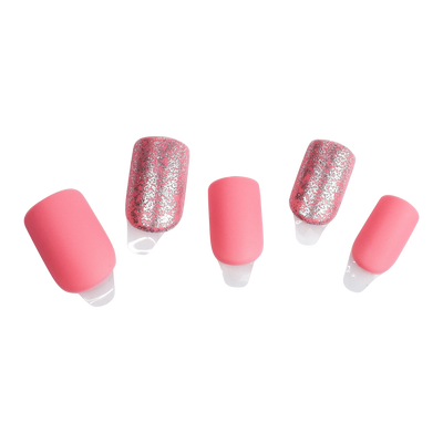 Square Short Press On Nails: First Kiss