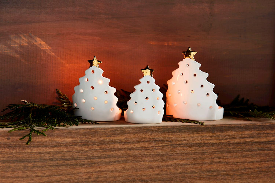 Christmas Tree Votive Set by Mudpie