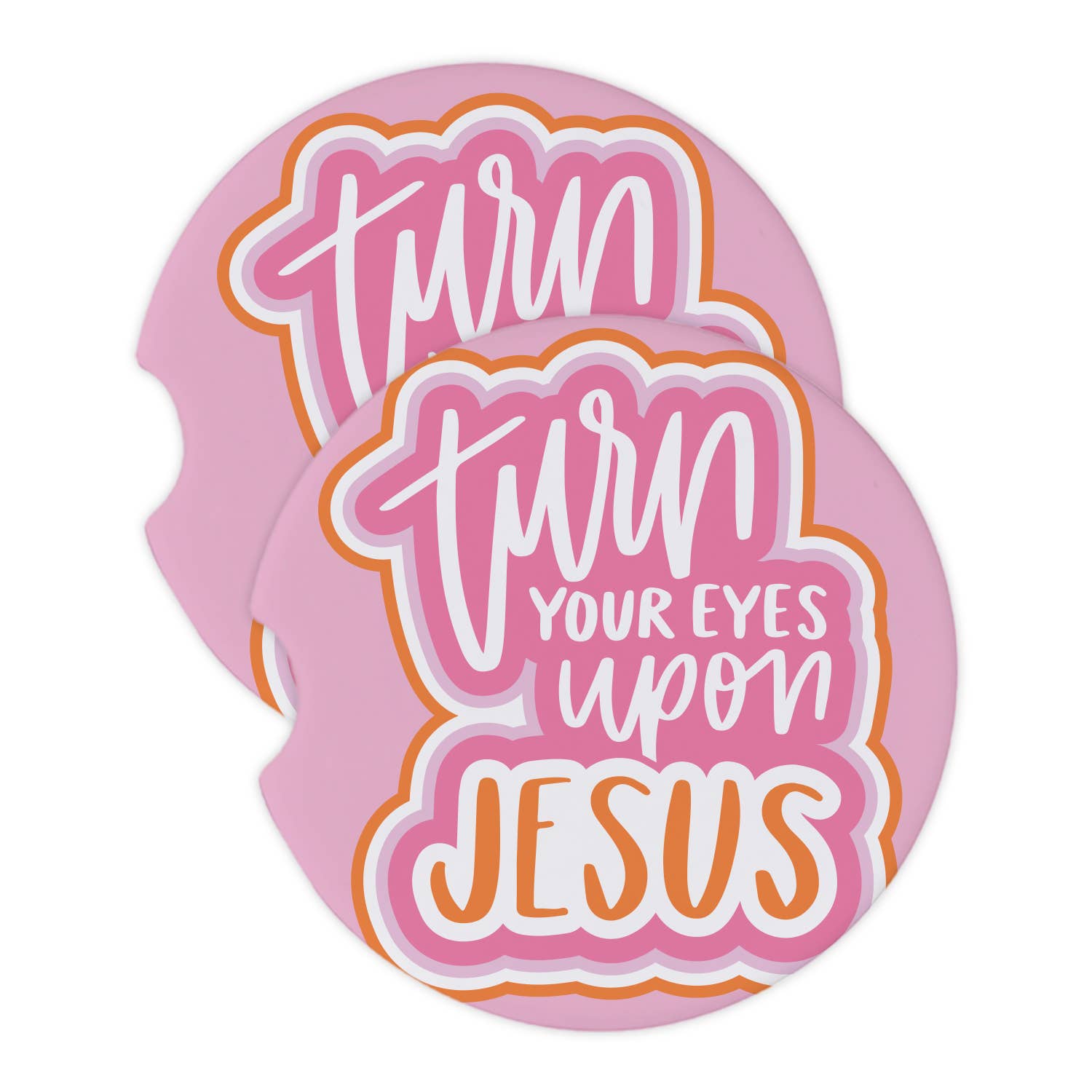 Car Coaster Eyes Upon Jesus by Mary Square