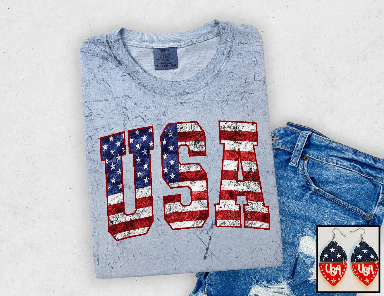 USA Flag Ocean Colorblast Women&