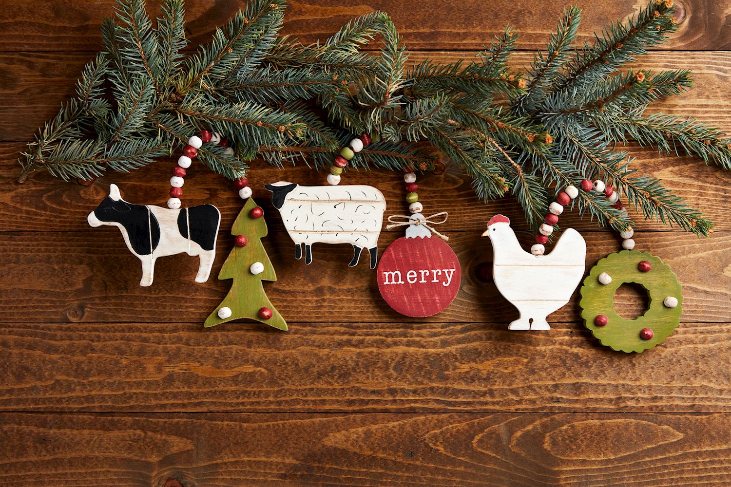 Mudpie Sheep Double Ornament