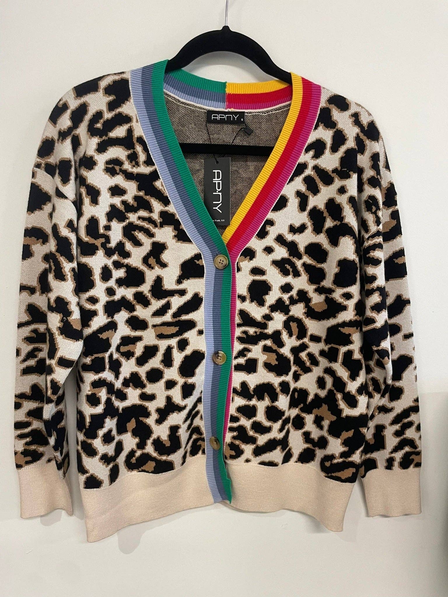 Taupe Leopard W/Color Plaket: MULTI / XL