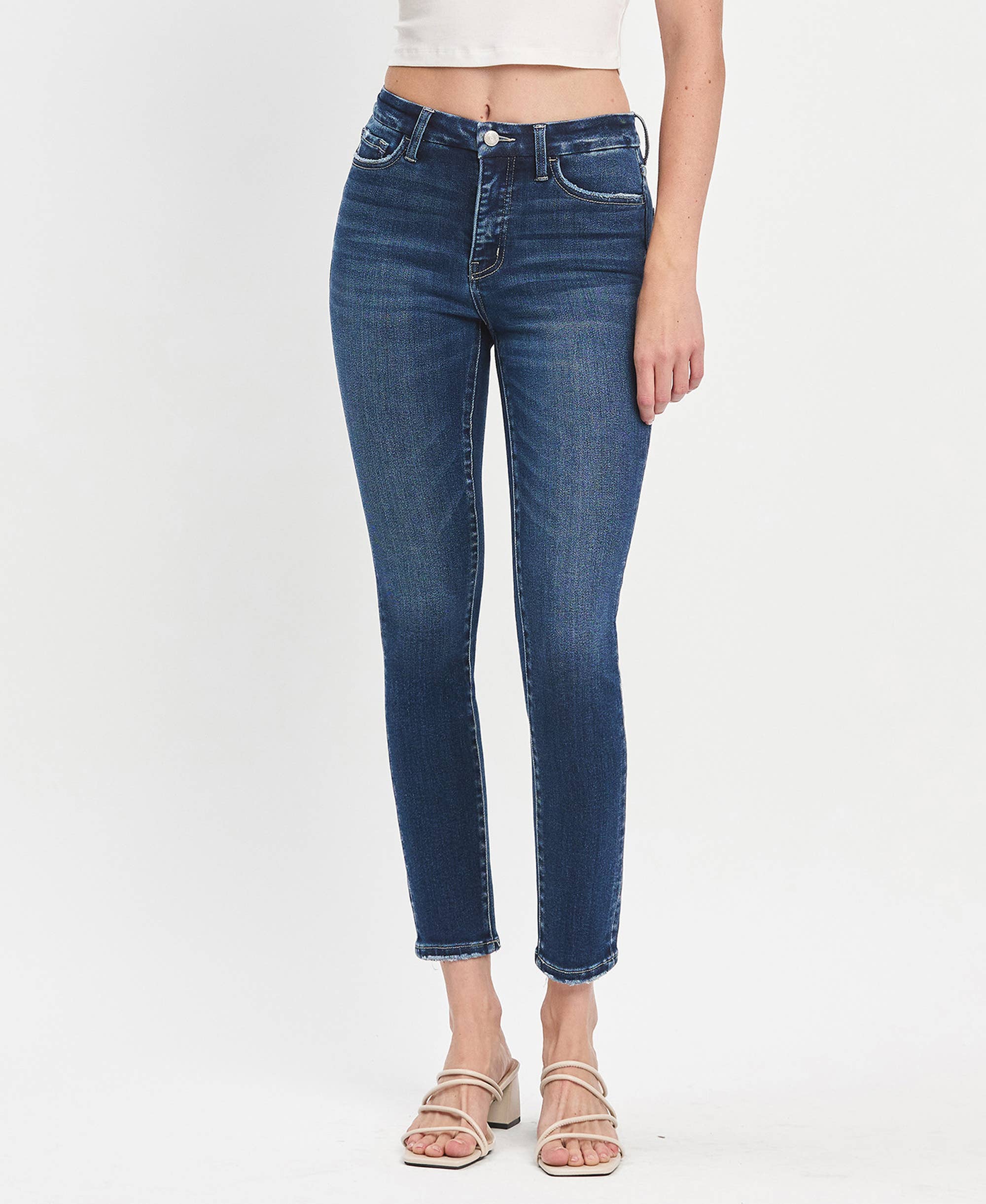 TUMMY CONTROL HIGH RISE SEAMLESS WB SKINNY JEANS LV1445: EULOGIZE / 25