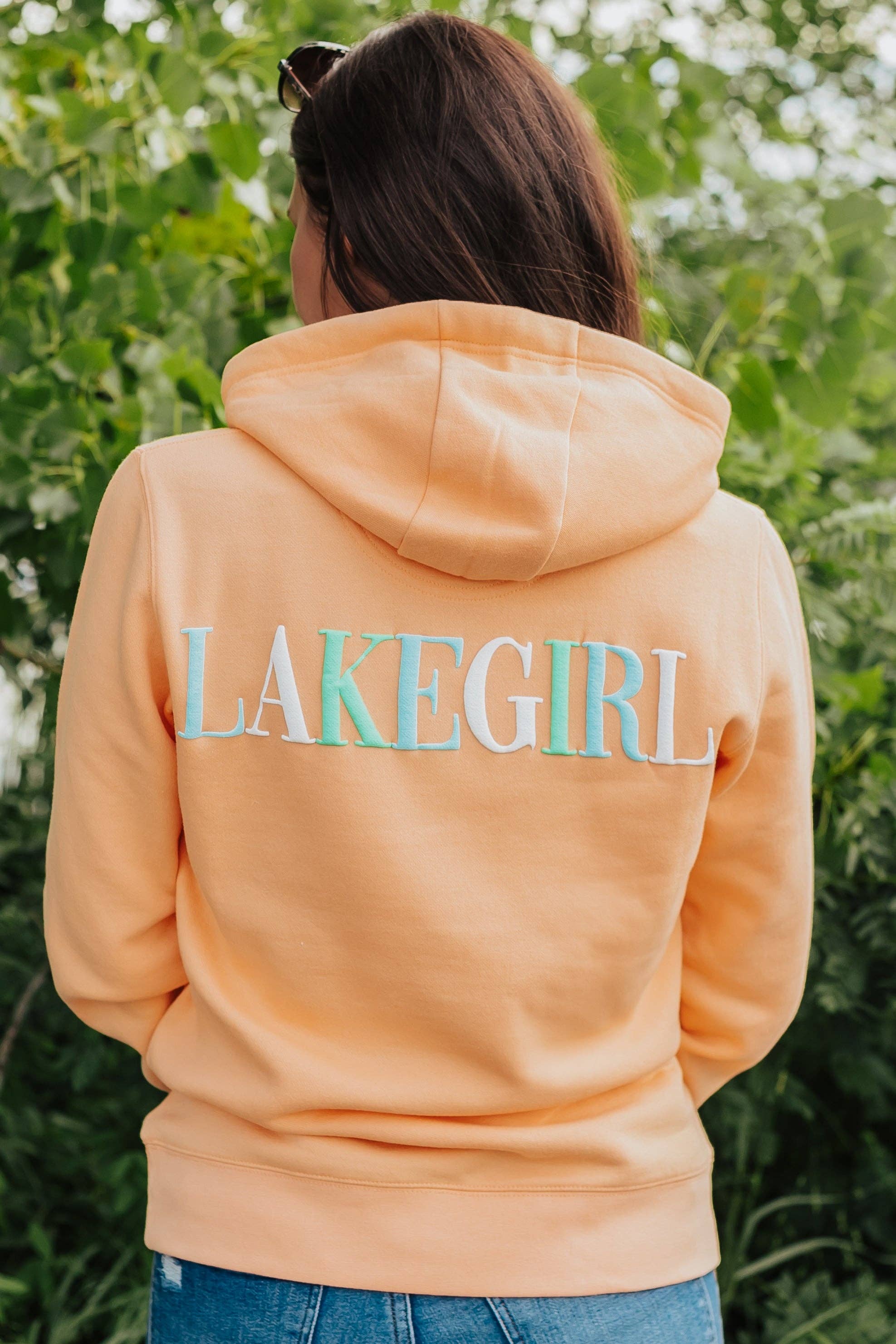 Multi Draw Cord Hoodie in Peach: L