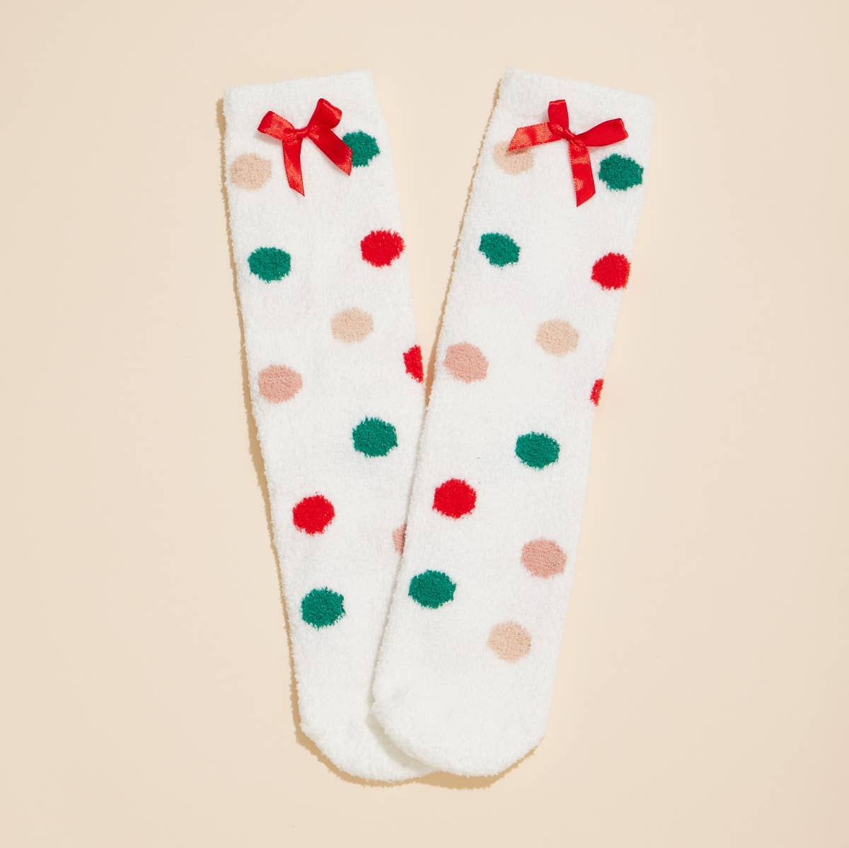 Christmas Fuzzy Socks Assorted Pack of 4: Assorted / One / 4DS98001