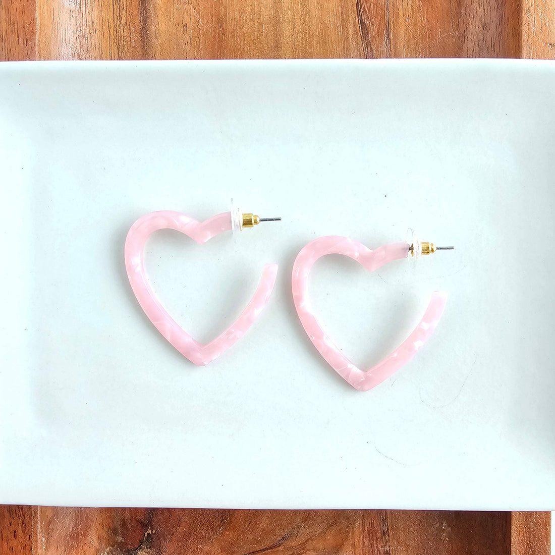 Heart Hoops - Pink // Valentine&