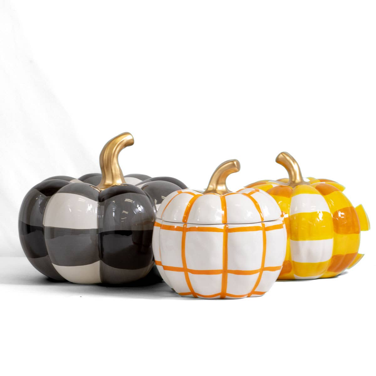 Monica Pumpkin Candy Dish White/Orange 6x6
