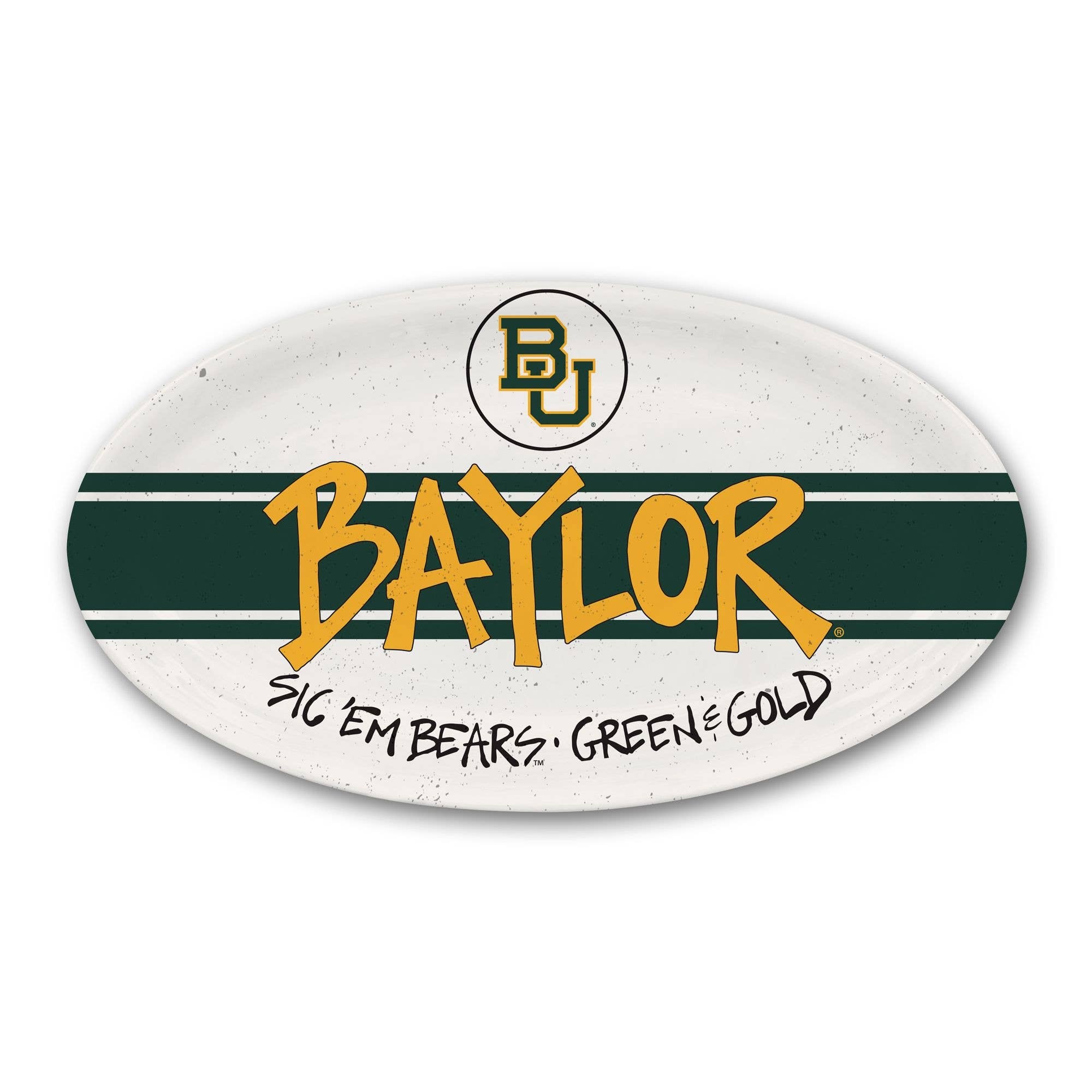 BAYLOR UNIVERSITY melamine- Oval