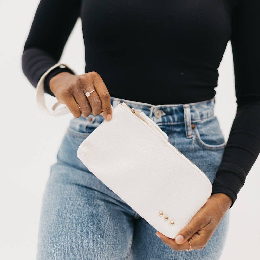 Cece Card Holder Clutch Bag Wholesale: Cream
