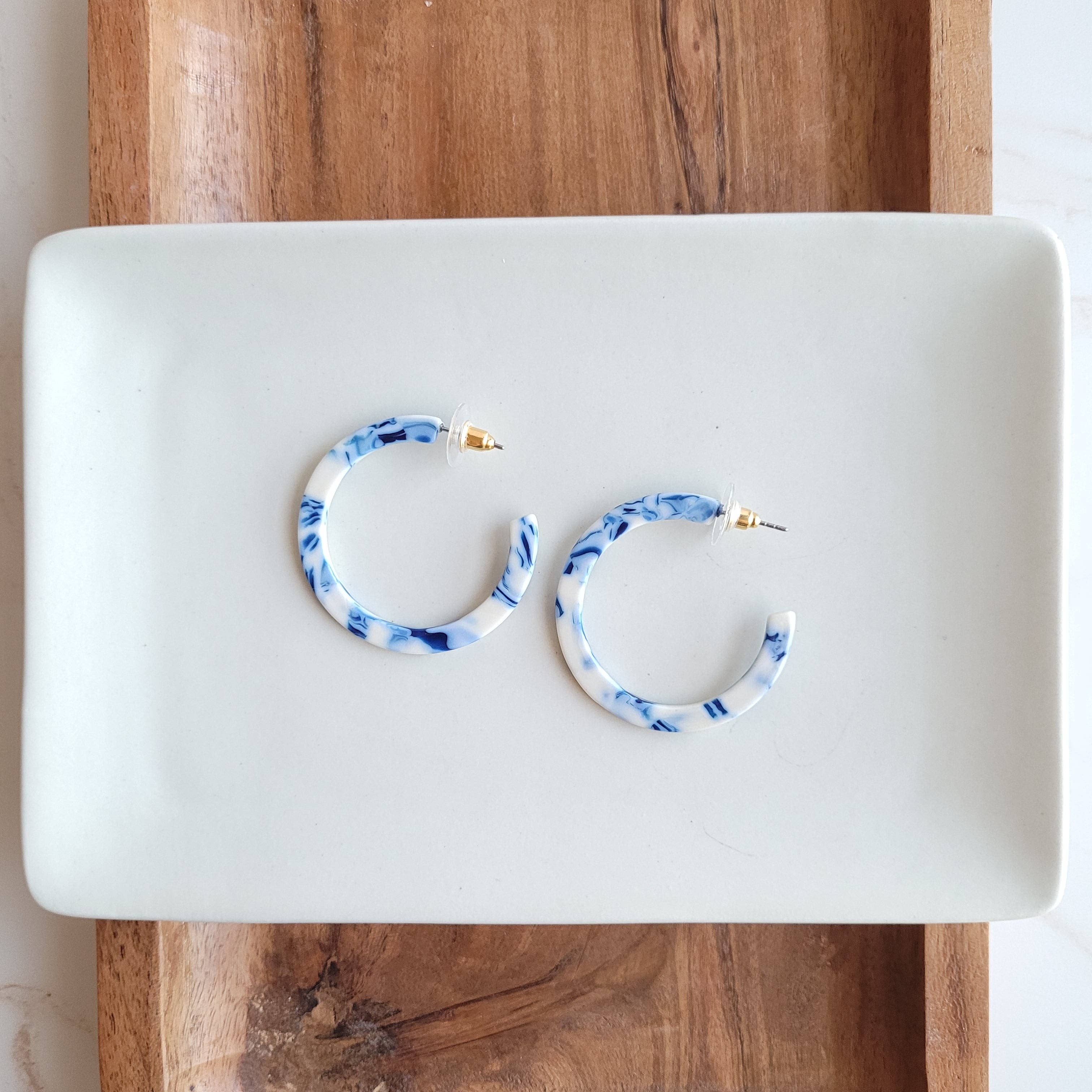 Camy Hoops - Greek Goddess Blue // Earrings, Gifts