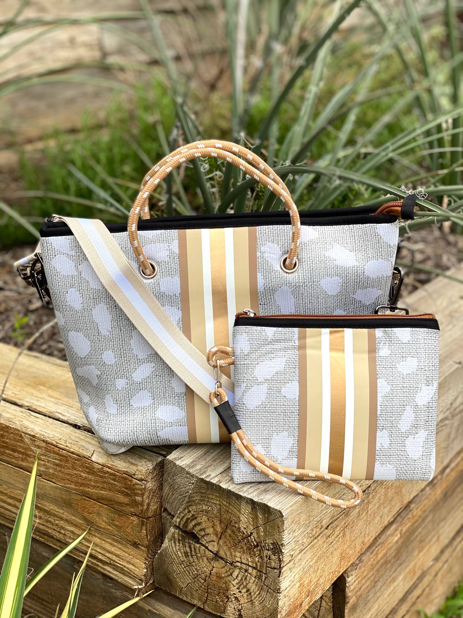 The Jeanne Mini Neoprene Tote and Wristlet | shoptaylorgray