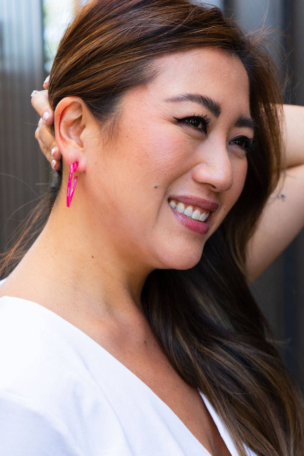 Heart Hoops - Hot Pink // Valentine&