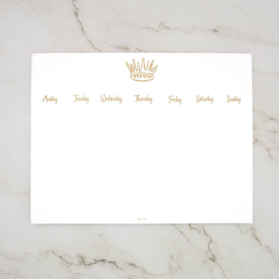 La Couronne Weekly Planner White/Gold 11x8.5. The Royal Standard