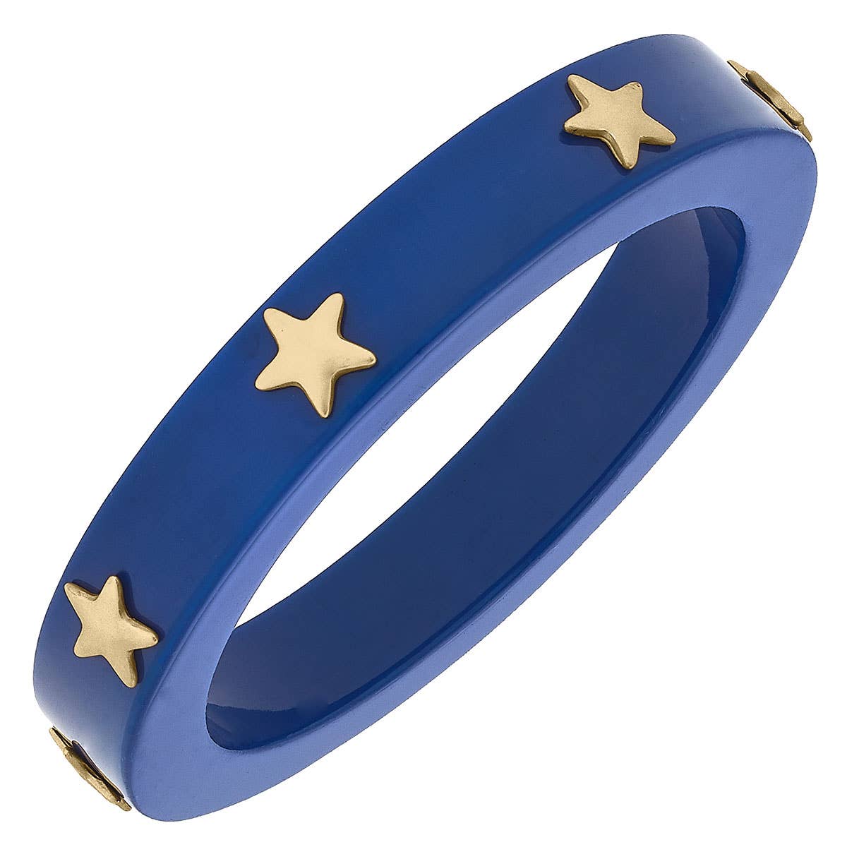 Liberty Star Resin Bangle: Blue