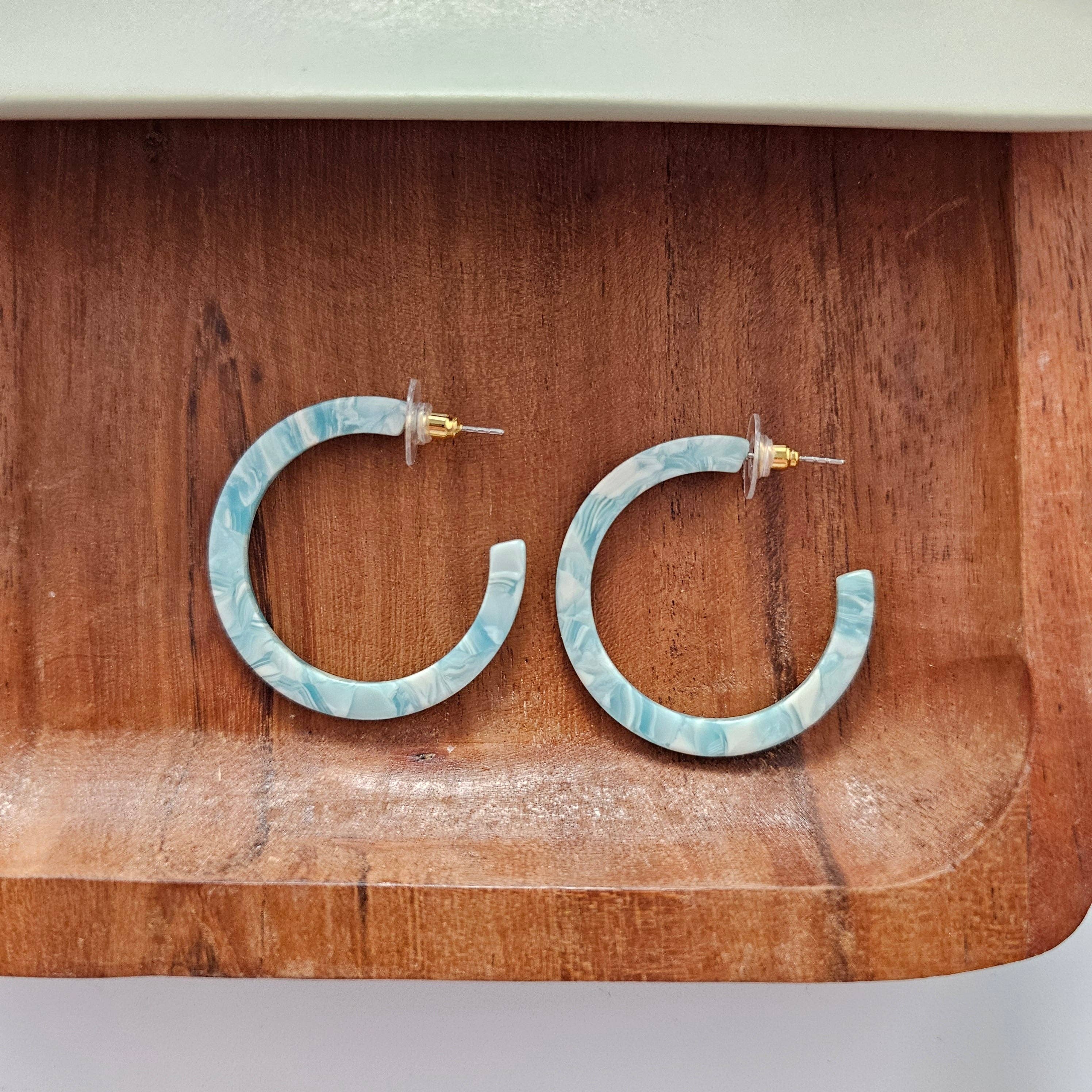 Camy Hoops - Aquamarine // Earrings, Gifts