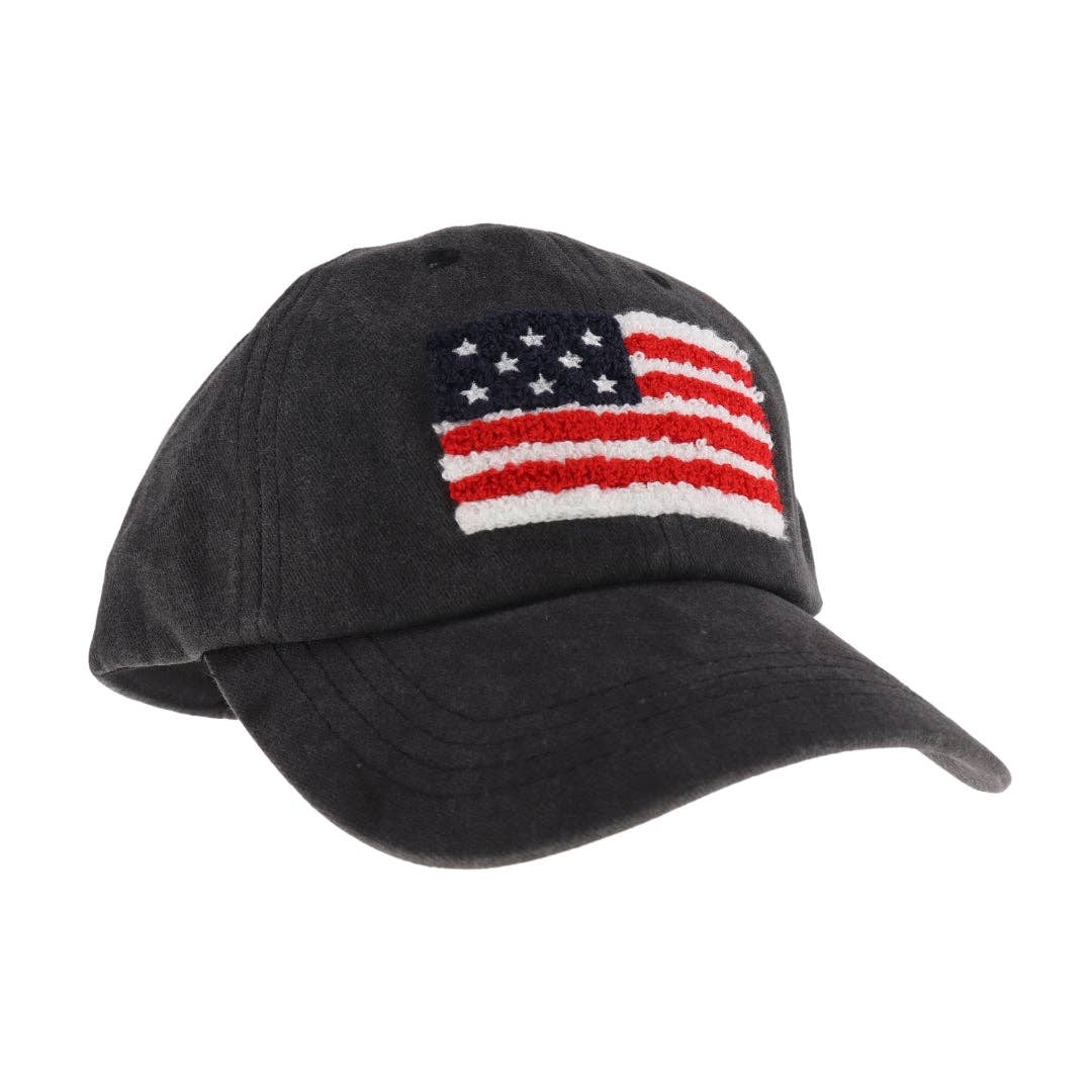 Unisex Chenille USA Flag Patch C.C Ball Cap BAB8002: Beige