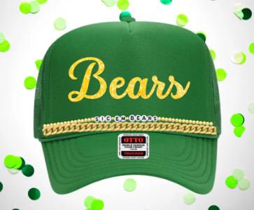Bears Trucker Hat: Green/White Baylor