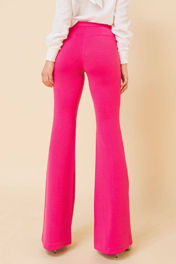 Hight-rise flare pants: GREEN by Flying Tomato
