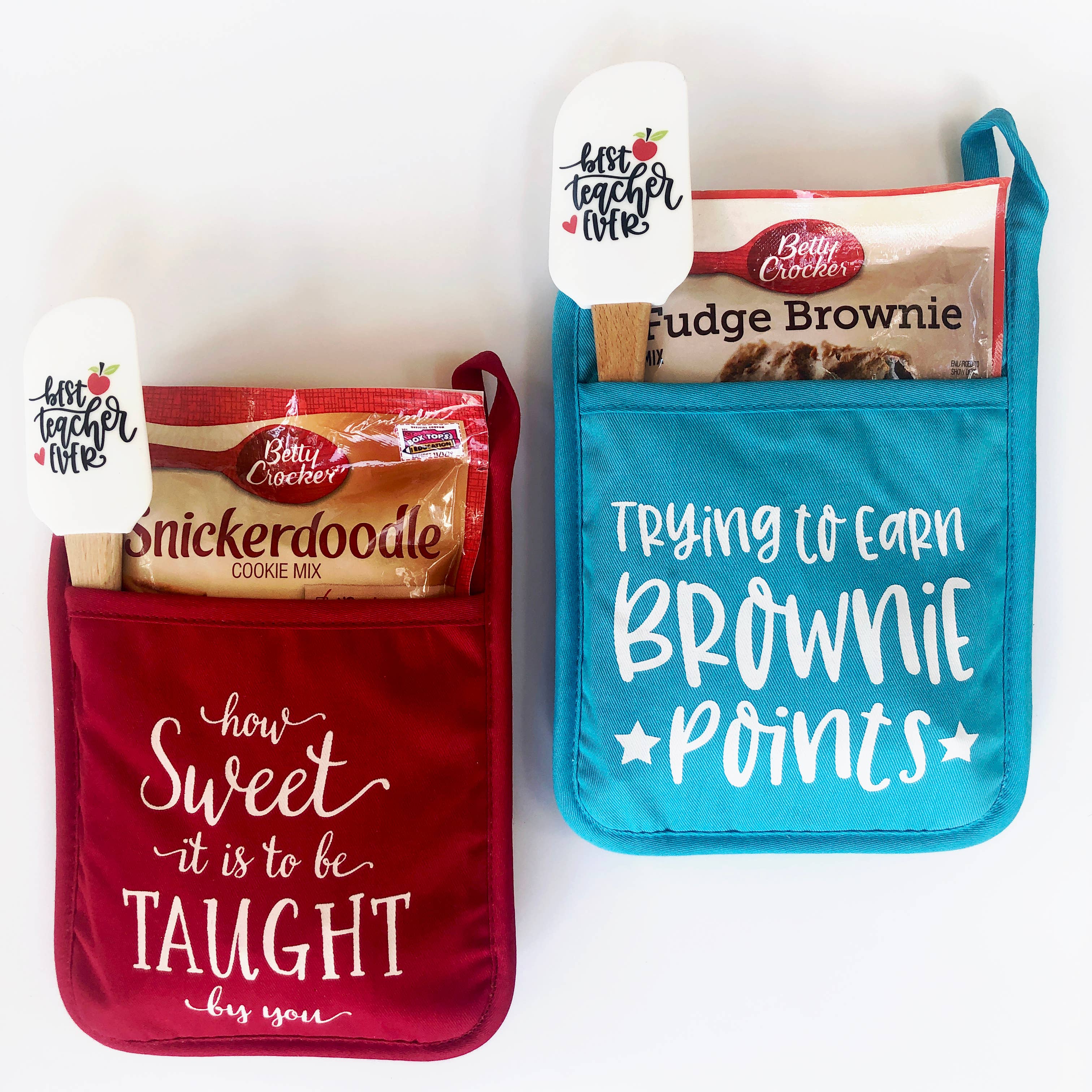 Teacher Pot Holder Gift - Smart Cookie: Red / Thank You for Making Me One Smart Cookie