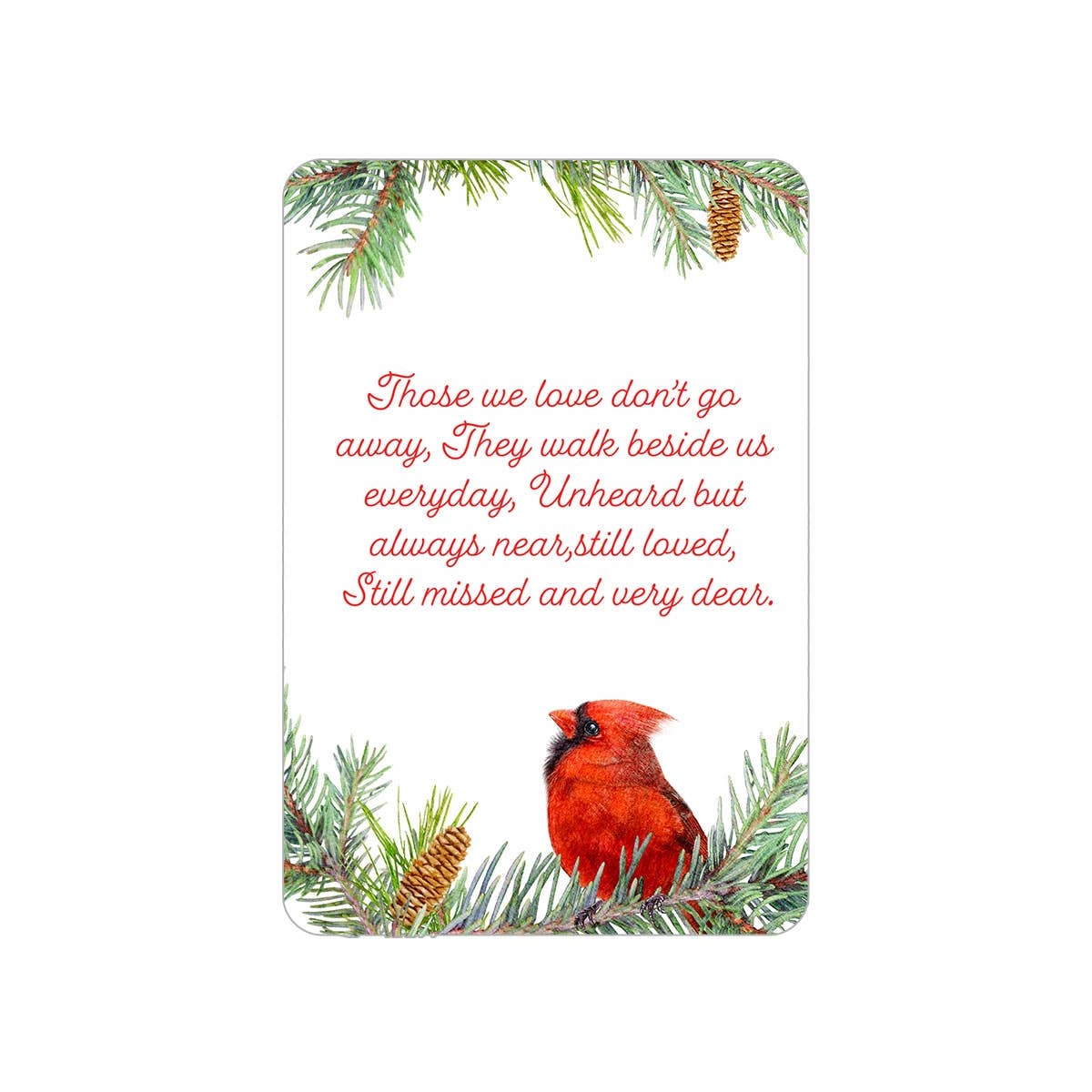 Missed and Very Dear Cardinal Keepsake Card